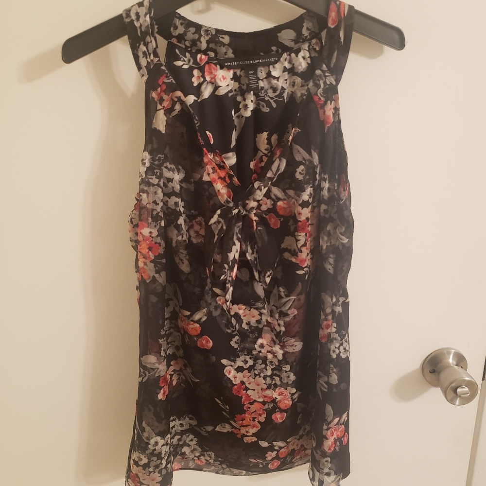 White House Black Market Floral Top